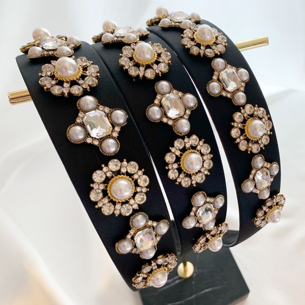 LISA - Satin Baroque Jewel Statement Headband - 1 Piece